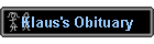 Klaus's Obituary